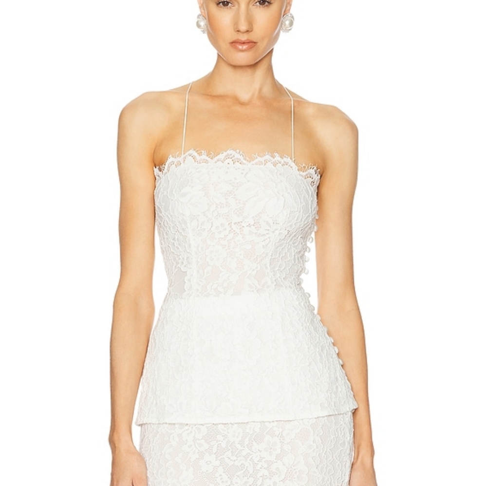 Elegant White Lace Camisole Top
